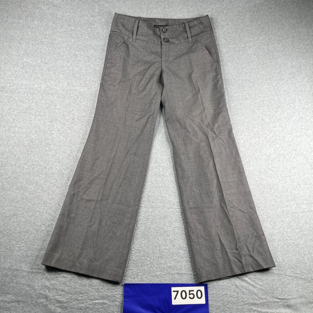 Banana Republic Martin Pants Womens Size 4S Gray Heather Casual Wide Leg